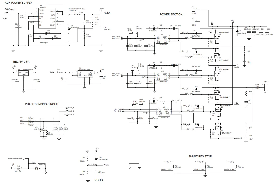 ST UM2197 Electronic Speed Controller for BLDC and PMSM Three Phase Brushless Motor - UART 1