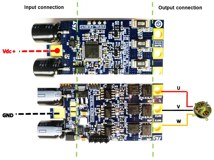 ST UM2197 Electronic Speed Controller for BLDC and PMSM Three Phase Brushless Motor - outpu