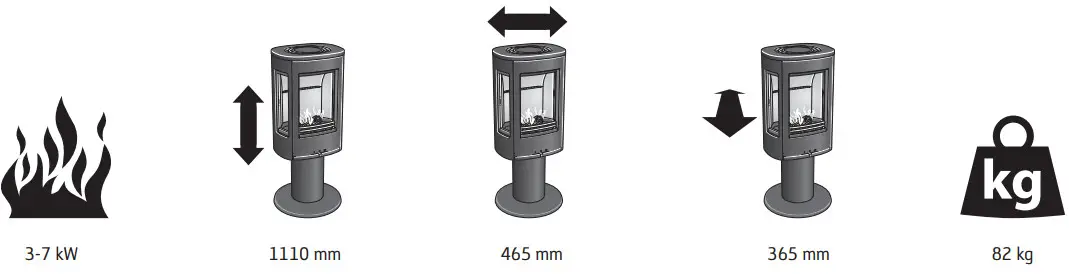 Contura C886G Wood Burning Stove - Facts