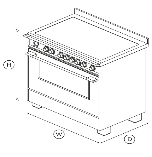 FISHER-PAYKEL-OR90SCI6B1-Freestanding-Cooker,-Induction, 90cm, 5-Zones-with-SmartZone,-Self-cleaning-fig-1