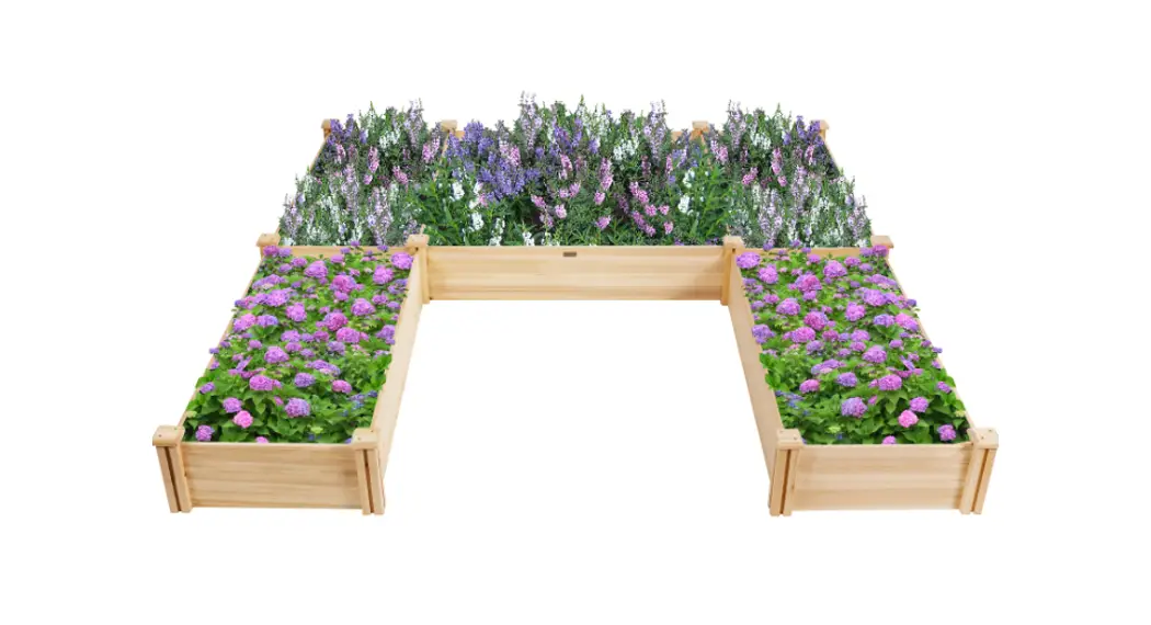 Alpulon Zmwv285 U-shaped Wooden Garden Raised Bed User Manual