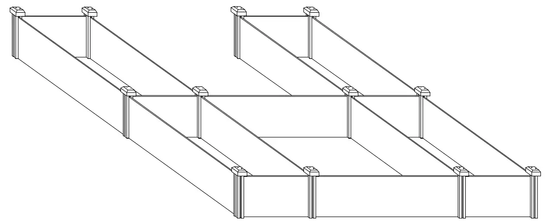 Alpulon ZMWV285 U-Shaped Wooden Garden Raised Bed