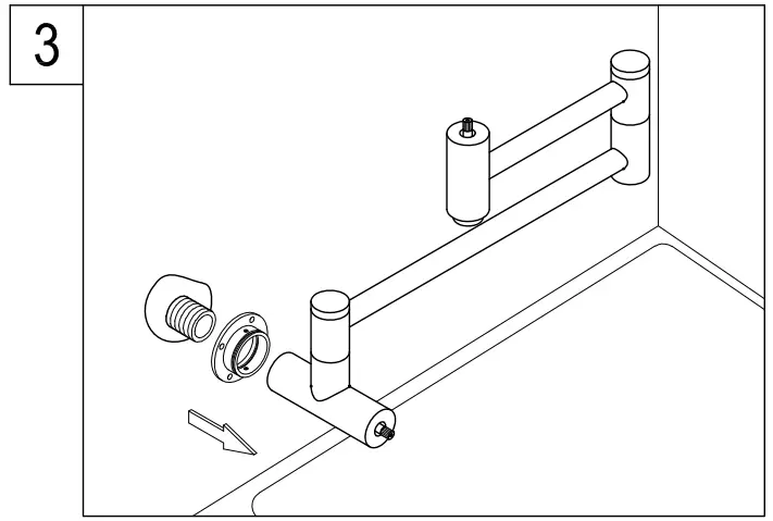 KINGSTON KS4102PX Wall Mount Pot Filler - Fig 3