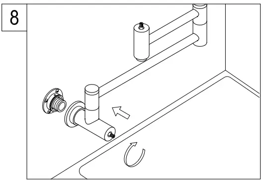 KINGSTON KS4102PX Wall Mount Pot Filler - Fig 8