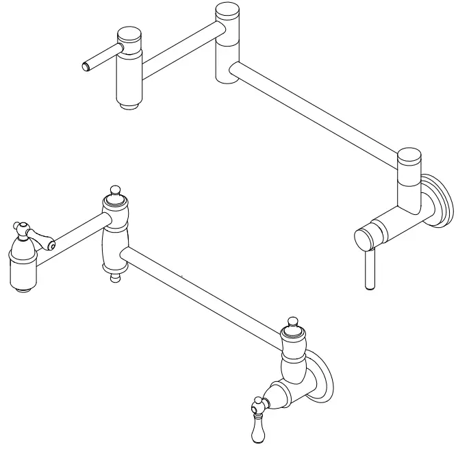 KINGSTON KS4102PX Wall Mount Pot Filler