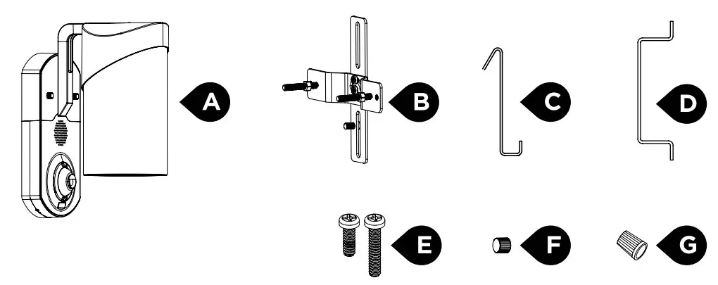 kuna KNA CP03-BK 01 Camera Porch Light - PACKAGE CONTENTS