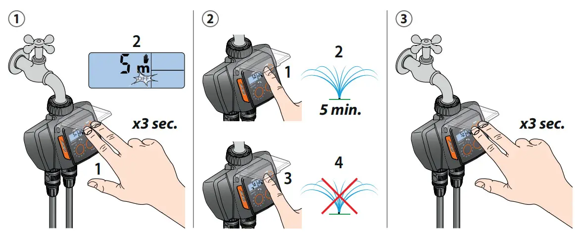 claber 8488 Dual Select Water Timer - MANUAL WATERING