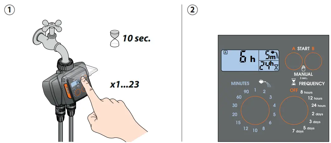 claber 8488 Dual Select Water Timer - PROGRAMMING 3