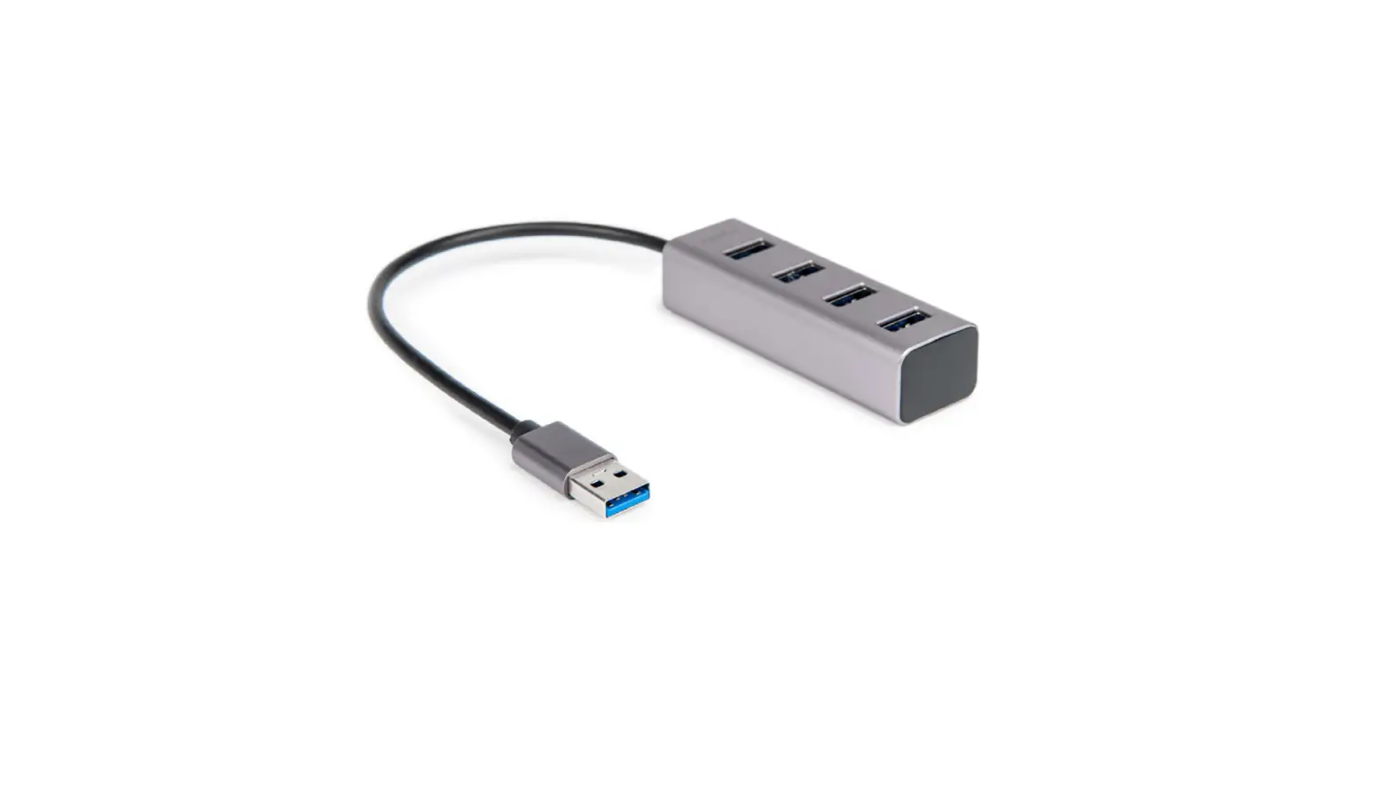 Rocstor Y10a216-s1 Portable 4 Port Hub Usb-a To 4x Usb-a Superspeed Usb 3.0 Aluminum Gray Silver User Manual