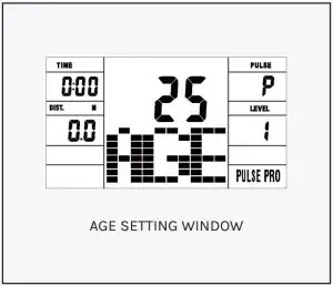 FIG 8 AGE SETTING WINDOW
