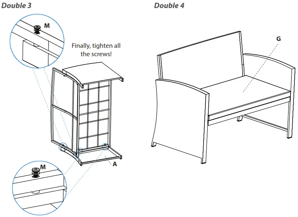 serenelife SLOTFX5 4 Pcs. Patio - Double 1