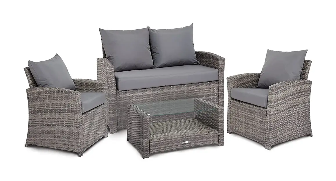 Serenelife Slotfx5 4 Pcs. Patio Outdoor Rattan Furniture Set User Guide