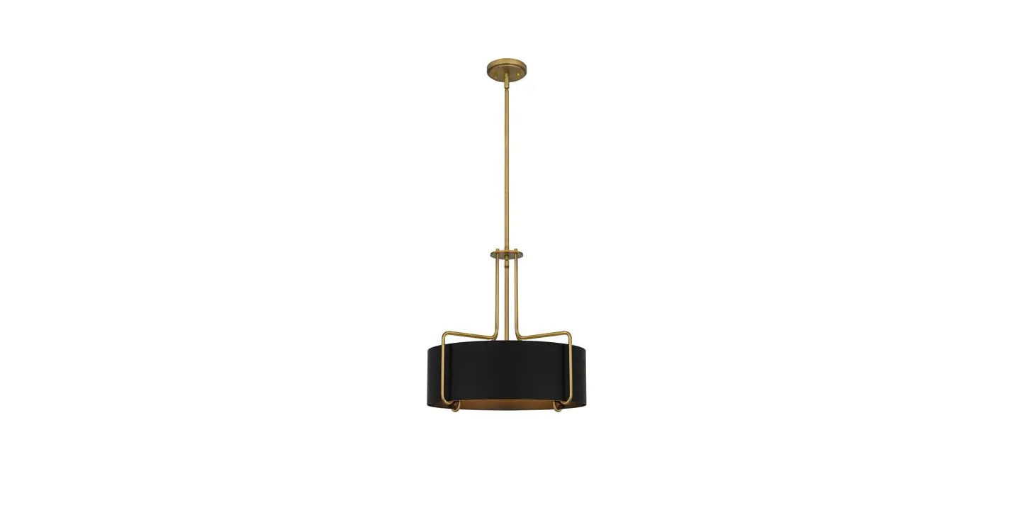 Quoizel Hanley 4 Light 20 Inch Aged Brass Pendant Ceiling Light Installation Guide