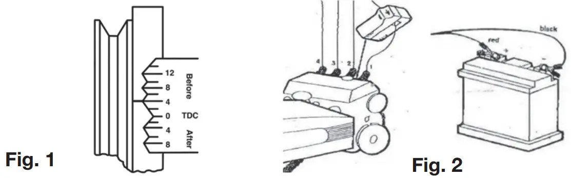 Performance Tool W80587 Digital Advance Timing Lights-GENERAL OPERATING PROCEDURES CONT
