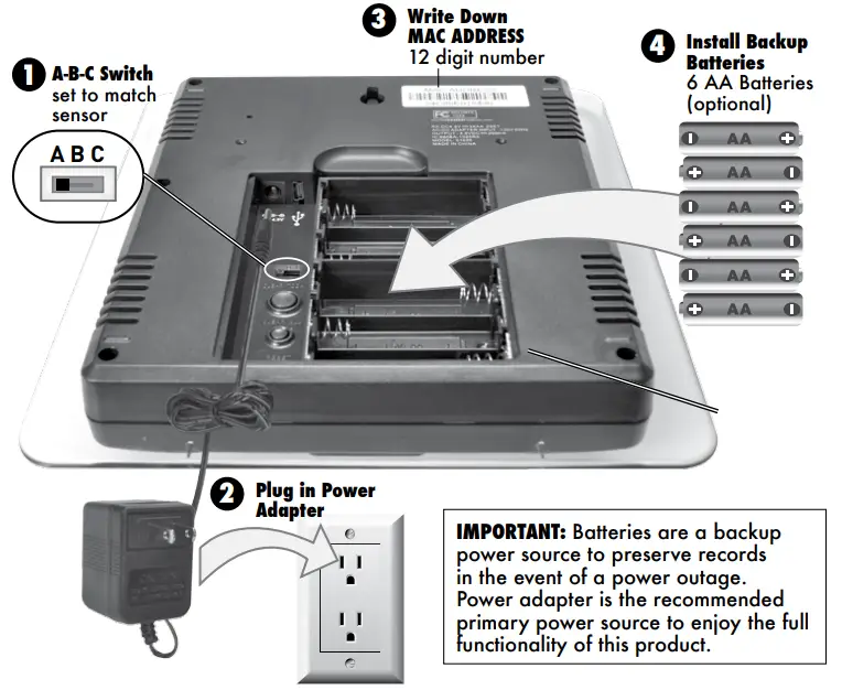 acurite Professional Weather Center 01036 - Display Setup