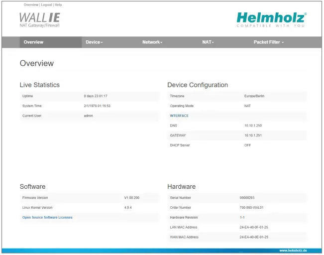 Helmholz WALL IE Industrial NAT Gateway or Firewall - fig 4