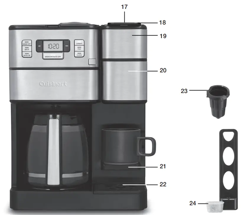 Cuisinart SS-GB1C Series Coffee Center Grind and Brew Plus - fig 2