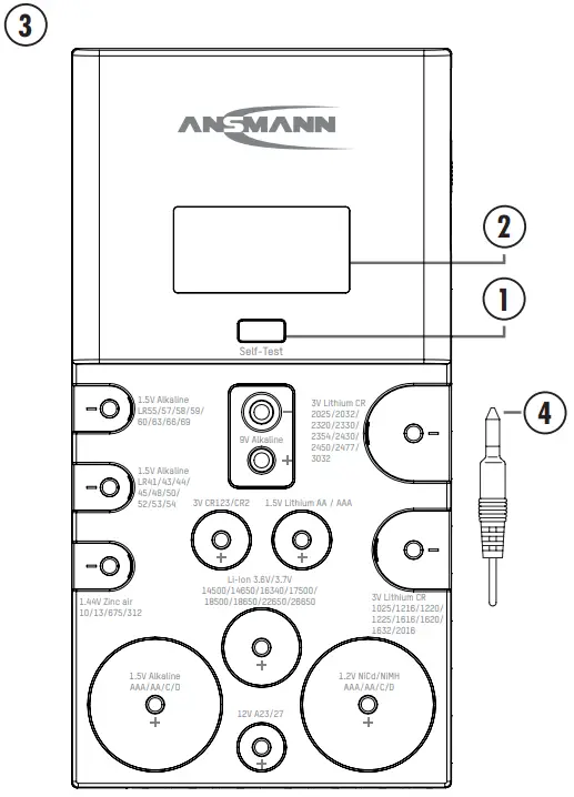 Ansmann 1900 0100 Battery Tester Energy Check LCD - Figure 1