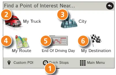 RAND McNALLY TRUCK GPS TND 530 LM -Find a Point of Interest (POI)