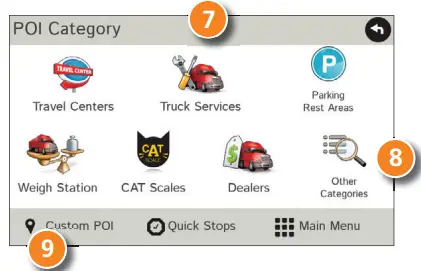 RAND McNALLY TRUCK GPS TND 530 LM -Find a Point of Interest (POI)2
