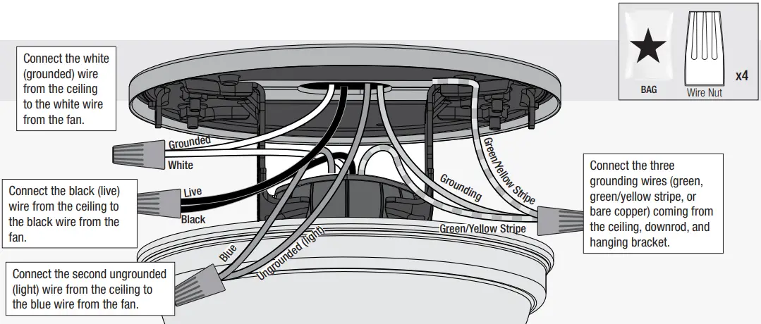 Hunter 51875 Skysail Outdoor with LED Light 60 inch Ceiling Fan - Fig 10