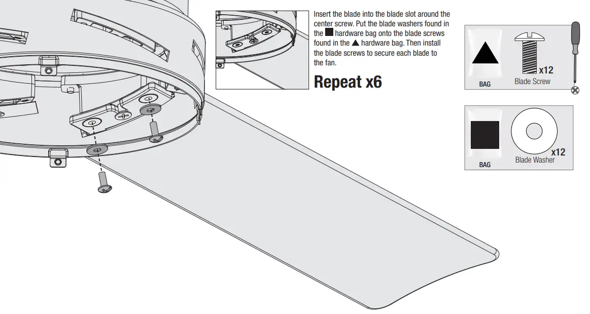 Hunter 51875 Skysail Outdoor with LED Light 60 inch Ceiling Fan - Fig 12