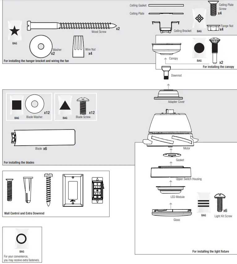 Hunter 51875 Skysail Outdoor with LED Light 60 inch Ceiling Fan - Fig 3