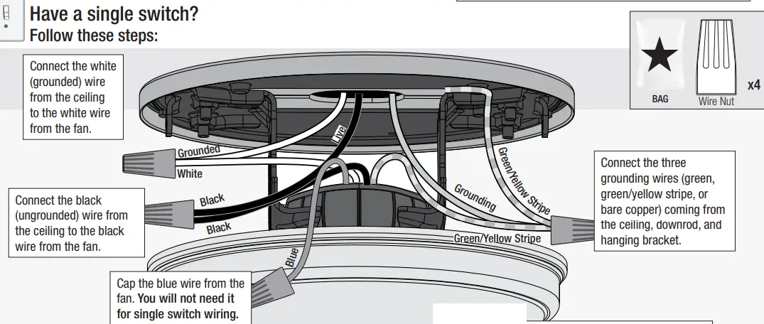 Hunter 51875 Skysail Outdoor with LED Light 60 inch Ceiling Fan - Fig 9