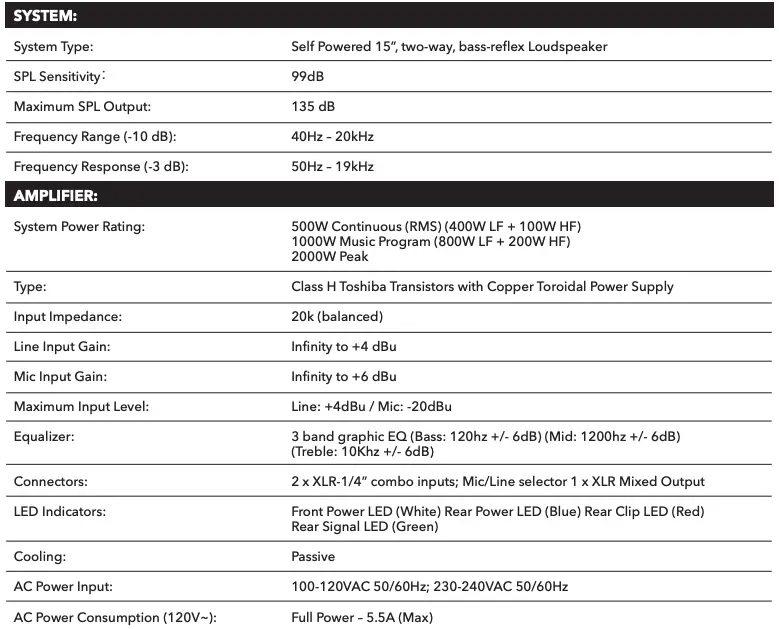 ZL15PRO SPECIFICATION 1