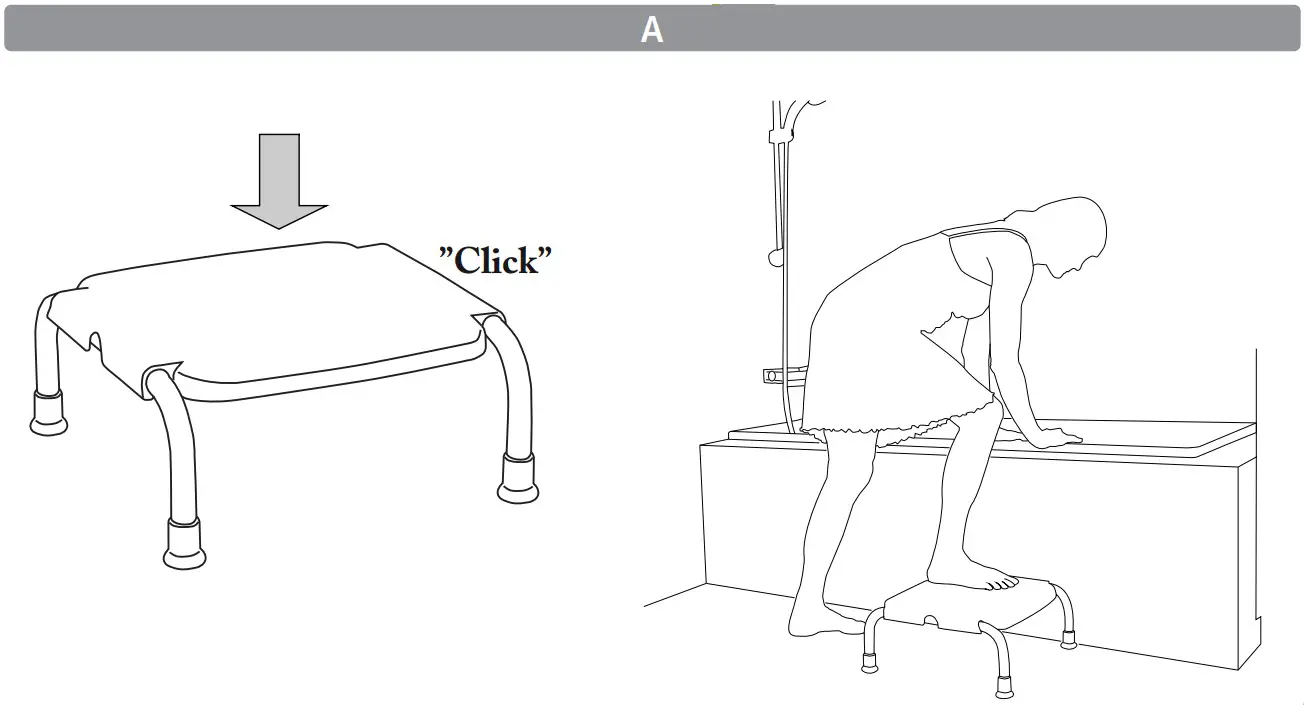 etac Stapel Bath Shower Step Footstool - FIGURE 1