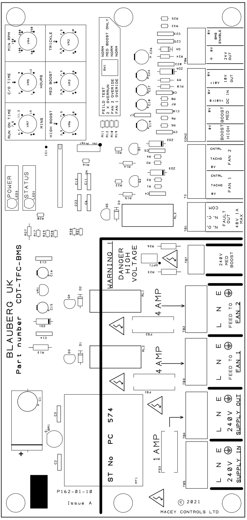 BLAUPUNKT B UK256 Twin EC Fan Speed Controller and Auto Change Over Panel - fig 1