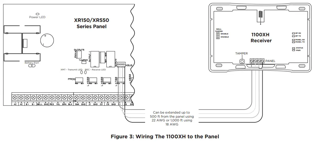 DMP 1100XH Series Wireless High - 1100XH to the Pane