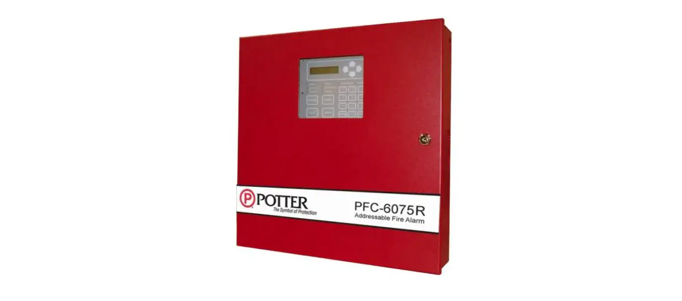 Potter Pfc-6075r 75 Point Addressable Fire Alarm Control Panel Owner's Manual