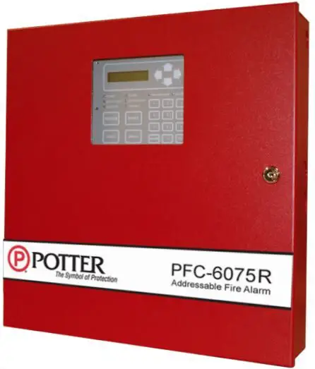 POTTER PFC-6075R 75 Point Addressable Fire Alarm Control Panel-FIG1