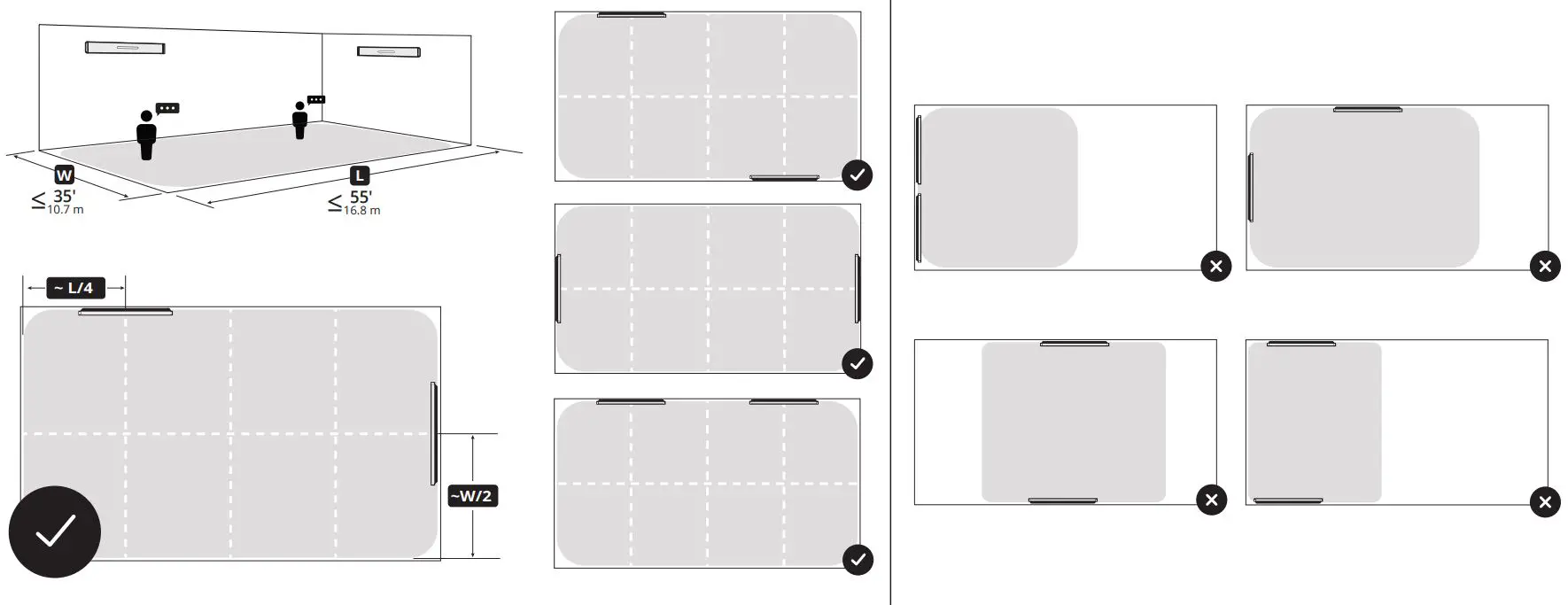 nureva HDL410 Pro Audio Performance for Large Spaces User Guide - Coverage