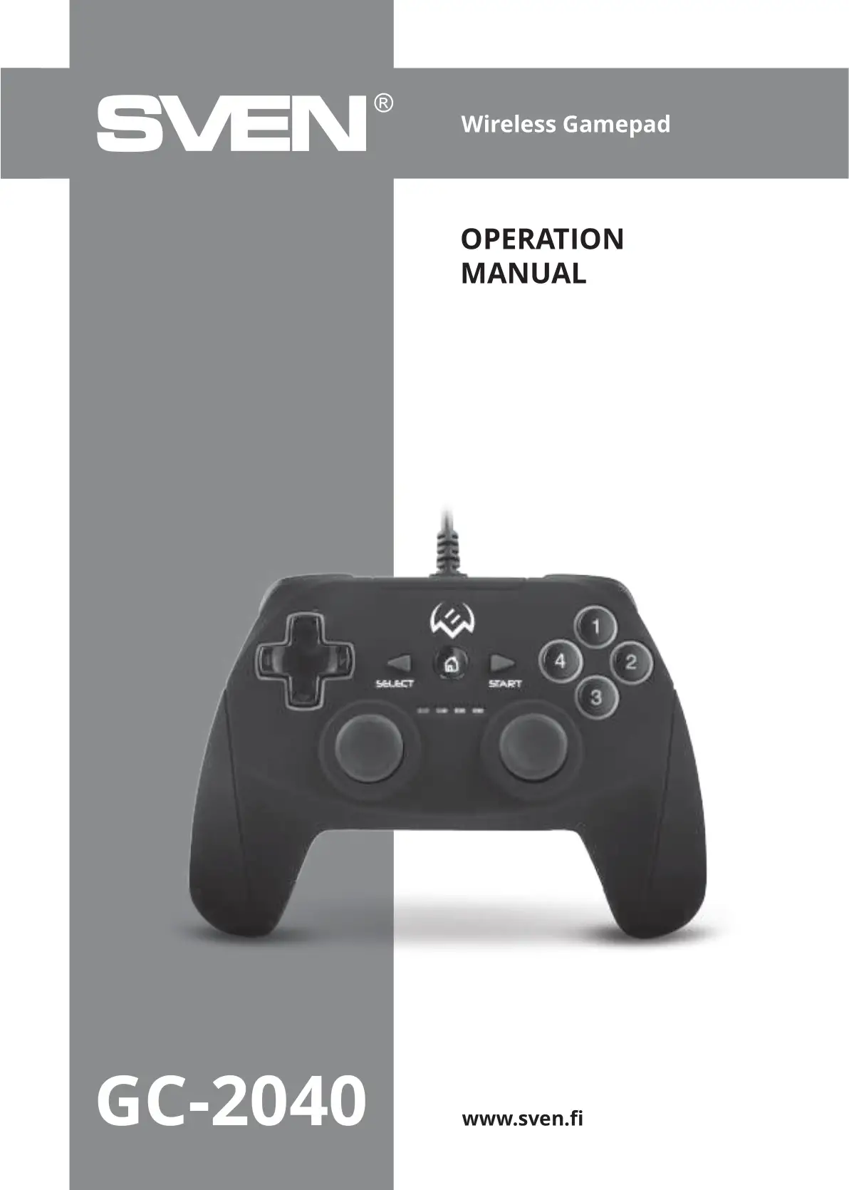 SVEN GC-2040 Wireless Gamepad Instruction Manual