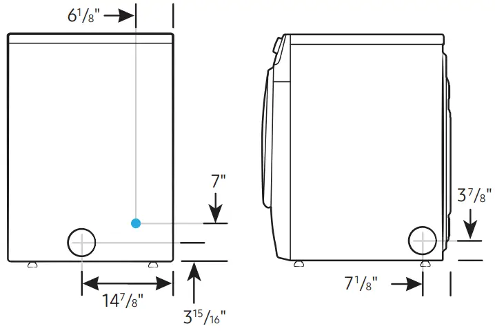 SAMSUNG DVE50A8600E Smart Dial Electric Dryer with Super Speed Dry - Dimension1
