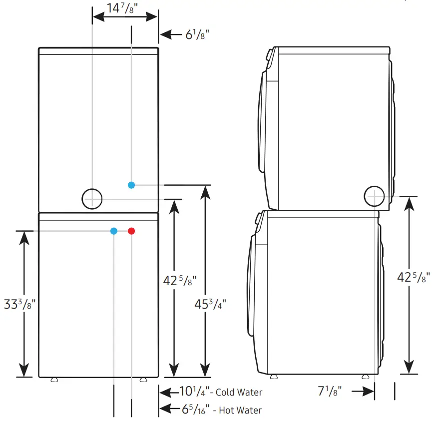SAMSUNG DVE50A8600E Smart Dial Electric Dryer with Super Speed Dry - Stacked Pair 1