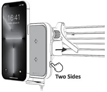 ZeeHoo PowerDrive CDC-20 Double Charging Colis Wireless Car Charger User Manual - Auto clamping & Release Function