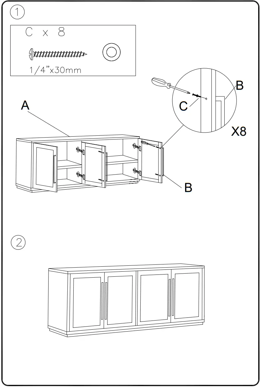 ASHLEY A4000473 Waltleigh Accent Cabinet - fig 1