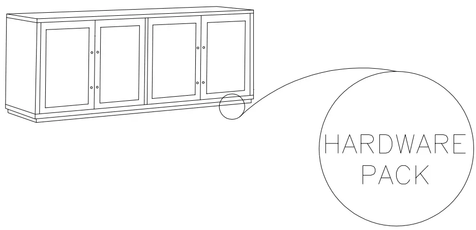 ASHLEY A4000473 Waltleigh Accent Cabinet - parts 1