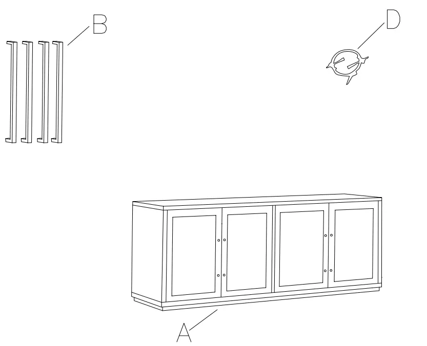 ASHLEY A4000473 Waltleigh Accent Cabinet - parts 2