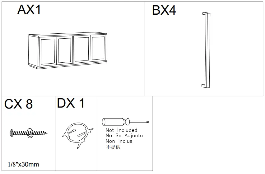 ASHLEY A4000473 Waltleigh Accent Cabinet - parts
