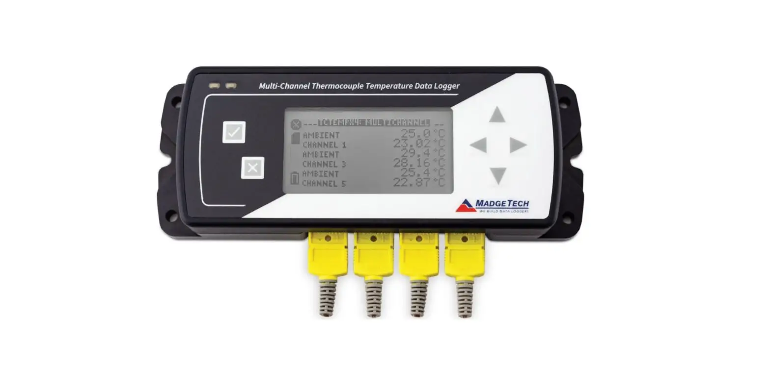 Madge Tech Tctempx4lcd 4 And 8-channel Thermocouple Temperature Data Logger User Guide