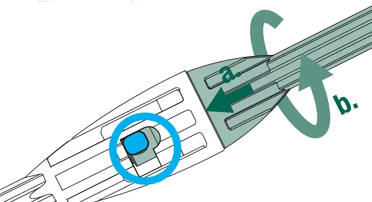 Push in & twist to lock