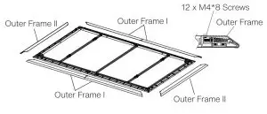 FIG 14 Assemble the Outer Frames and Corner Protectors