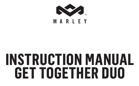 MARLEY Get Together Duo Bluetooth Bookshelf Speakers Instruction Manual