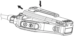 Install / remove the battery pack