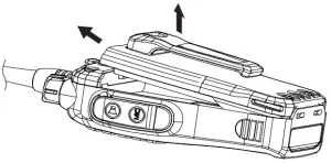 Install / remove the battery pack