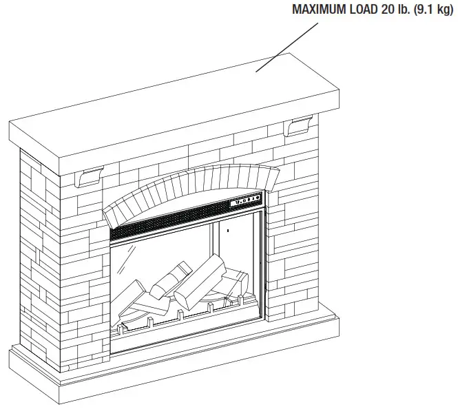 HOME DECORATORS COLLECTION 1006152680 Pembroke Electric Fireplace - Load